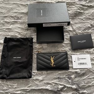 YSL Zip Card Holder
